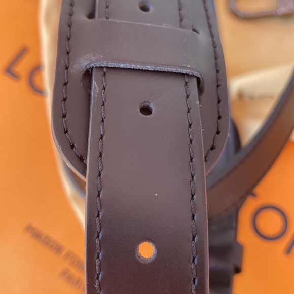 NWOT Louis Vuitton Shoulder Strap Black. Graphite Silver Hardware - Picture 8 of 9